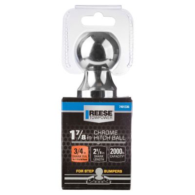 Reese Towpower 2-3/8 in. x 3/4 in. Shank 2K lb. Capacity Hitch Ball, 1-7/8 in. Ball Diameter, 7401336