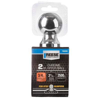 Reese Towpower 3/4 in. x 2-3/8 in. Shank 3.5K lb. Capacity Hitch Ball, 2 in. Ball Diameter, 7402036