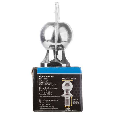 Image showing  1 in. x 2 in. Shank 2K lb. Capacity Hitch Ball, 1-7/8 in. Ball Diameter