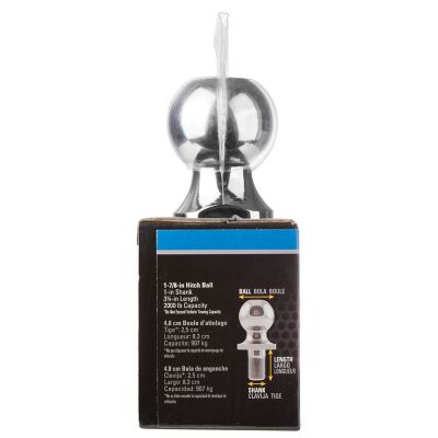 Image showing  1 in. x 3-1/4 in. Shank 2K lb. Capacity Hitch Ball, 1-7/8 in. Ball Diameter