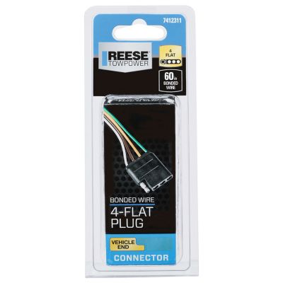 Image showing  4-Way Flat Vehicle End Wiring Connector, 60 in. Wire