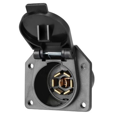 Image showing  4-Way Flat to 7-Way Wiring Adapter, Round Car End, 7418411