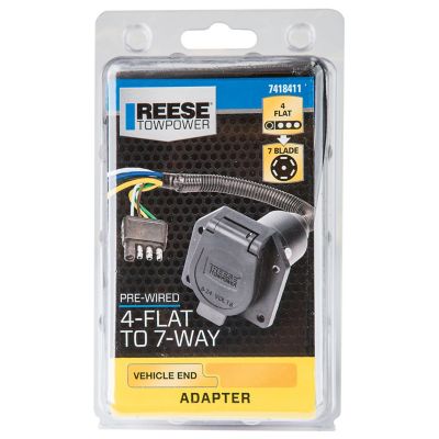 Image showing  4-Way Flat to 7-Way Wiring Adapter, Round Car End, 7418411