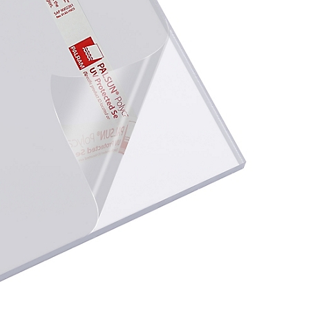 Palram Palsun Flat Polycarbonate Sheets, 30 in. x 36 in. x 0.236 in., Clear, 100173