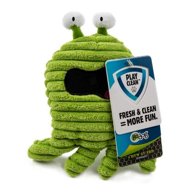 Image showing 5 th goDog Small PlayClean Germs Monster Squeaker Plush Pet Toy