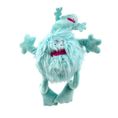 goDog Playclean Germs Monster Squeaker Plush Pet Toy, Large