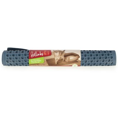 Image showing 4 th Petlinks Purr-fect Paws Multi-Purpose Cat Litter Mat, Blue, Large