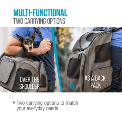 Image showing  Airline-Approved Medium 2-in-1 Mesh Travel Pet Carrier Backpack, Gray
