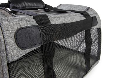 Image showing 2 th Sherpa Airline-Approved Element Medium Spring-Frame Mesh Pet Carrier, Gray