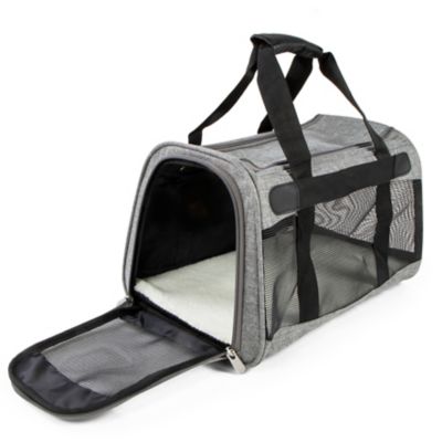 Image showing 3 th Sherpa Airline-Approved Element Medium Spring-Frame Mesh Pet Carrier, Gray