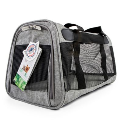 Image showing 4 th Sherpa Airline-Approved Element Medium Spring-Frame Mesh Pet Carrier, Gray