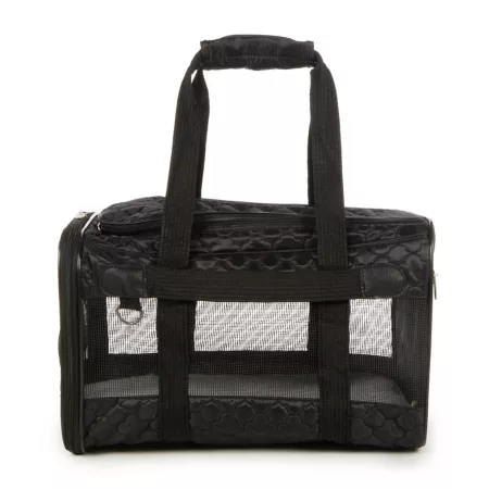 Sherpa Original Deluxe Pet Carrier Airline Approved and Onboard Guaranteed - Black Mesh Medium Soft Sided Crates