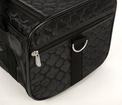 Image showing  Airline-Approved Original Deluxe Large Polyester Travel Pet Carrier, Black Lattice