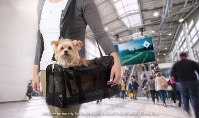 Image showing 5 th Sherpa Airline-Approved Original Deluxe Large Polyester Travel Pet Carrier, Black Lattice