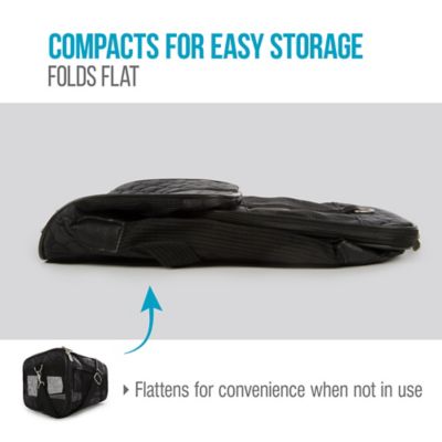 Image showing 7 th Sherpa Airline-Approved Original Deluxe Large Polyester Travel Pet Carrier, Black Lattice