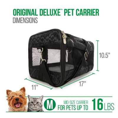 Image showing 8 th Sherpa Airline-Approved Original Deluxe Large Polyester Travel Pet Carrier, Black Lattice