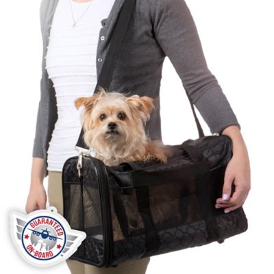 Image showing 9 th Sherpa Airline-Approved Original Deluxe Large Polyester Travel Pet Carrier, Black Lattice