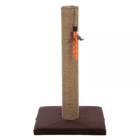 SmartyKat Simply Scratch Jute Cat Tree with Feathers and Ribbon One Size Brown Cat Scratchers