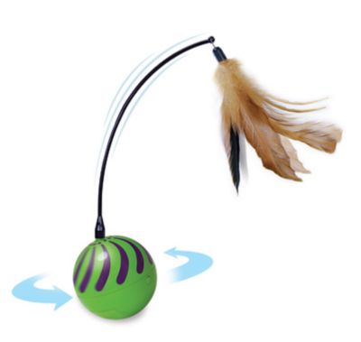 thumbnail interactive-video image 1 of SmartyKat  2-Set  Feather Whirl Electronic Motion Wand Toys Cats Kittens Includes X2 Extra Wands Spinning Battery Powered Fun Engaging Play Encourages 1 of 1
