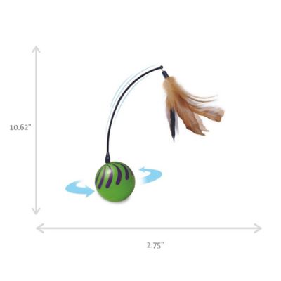 Image showing 4 th SmartyKat Feather Whirl Electronic Motion Cat Toy with Replacement Wand