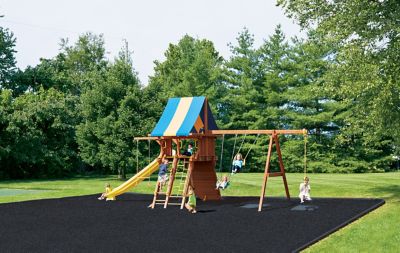 Image showing  75 cu. ft. Black Rubber Nugget Mulch