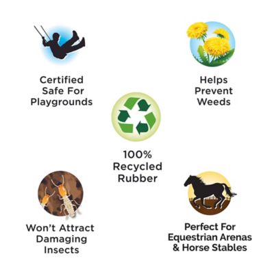 Image showing  37.5 cu. ft. Brown Rubber Nugget Mulch