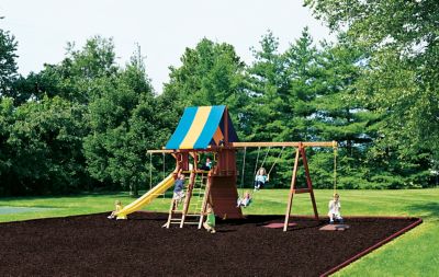 Image showing  75 cu. ft. Brown Rubber Nugget Mulch