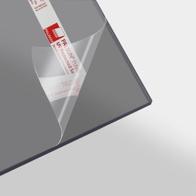 Palram Palsun Flat Polycarbonate Sheets, 30 in. x 36 in. x 0.093 in., Gray, 188664