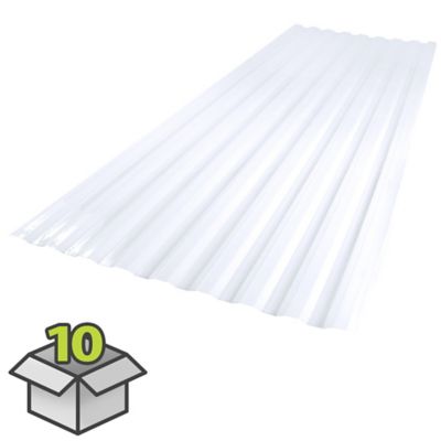 SUNTUF Roofing Panels, 26 in. x 72 in., Clear, 10-Pack