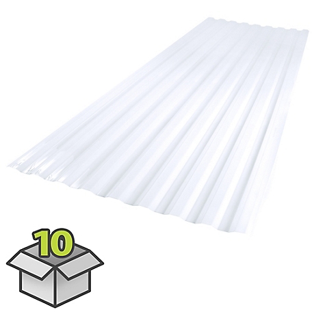 SUNTUF Roofing Panels, 26 in. x 72 in., Clear, 10-Pack, 400985