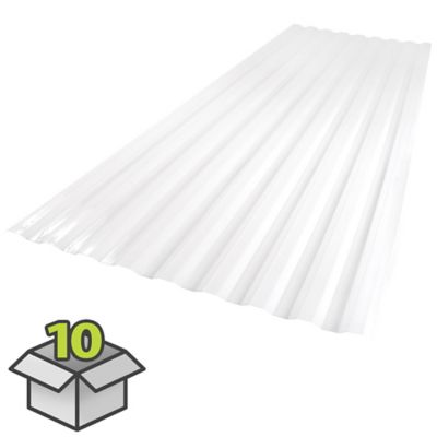 SUNTUF Roofing Panels, 26 in. x 72 in., Opal, 10-Pack, 400989