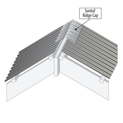 Image showing  Polycarbonate Wall Connector Flashing, 4 ft., 5-Pack