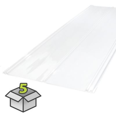 Palram Sunsky 5V Polycarbonate Panels, 26.22 in. x 72 in., Clear, 5-Pack, 401026