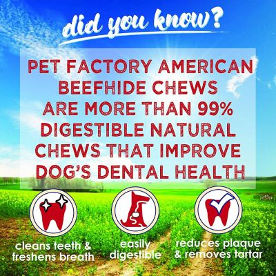 Image showing  12 in. American Beefhide Chicken Flavor Bone Dog Chew Treat