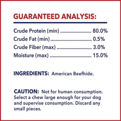 Image showing  12 in. American Beefhide Natural Flavor Bone Dog Chew Treat