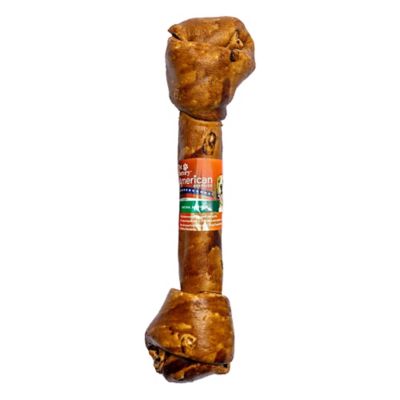 Pet Factory Peanut Butter Flavor American Beefhide Bone Dog Chew Treat, 12 in.