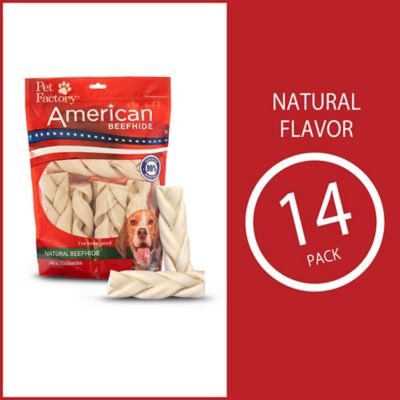 Image showing  Natural Flavor American Beefhide Braided Sticks Dog Chew Treats, 6 in., 14 ct.