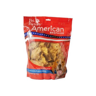 Pet Factory American Beefhide Chips Chicken Flavor Dog Chews, 22 oz.