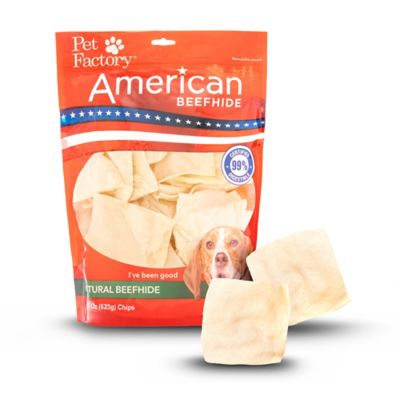 Pet Factory American Beefhide Chips Natural Flavor Dog Chews, 22 oz.