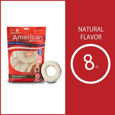 Image showing  3-4 in. American Beefhide Natural Flavor Donuts Dog Chew Treats, 8 ct.
