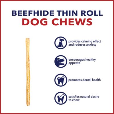 Image showing  10 in. American Beefhide Thin Rolls Chicken Flavor Dog Chews, 35 ct.