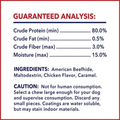Image showing  10 in. American Beefhide Thin Rolls Chicken Flavor Dog Chews, 35 ct.