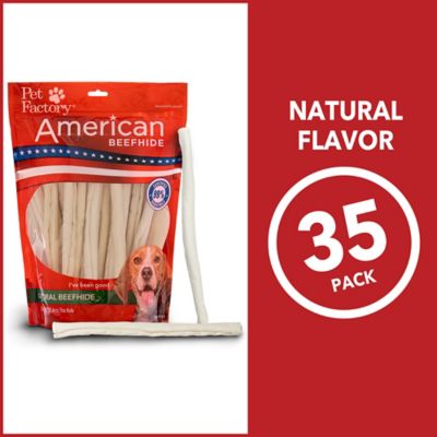 Image showing  10 in. American Beefhide Thin Rolls Natural Flavor Dog Chews, 35 ct.