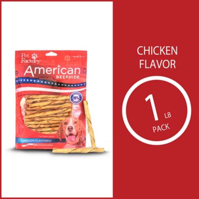 Image showing  5 in. American Beefhide Chicken Flavor Twist Sticks Dog Chew Treats, 1 lb.