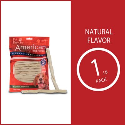 Image showing  5 in. American Beefhide Natural Flavor Twist Sticks Dog Chew Treats, 1 lb.