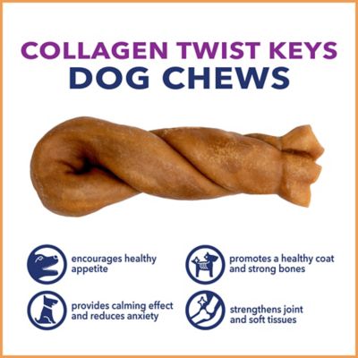 Image showing  6-7 in. CareChewz Chicken Marinade Flavor Collagen Twist Keys Dog Chew Treats, 6 ct.