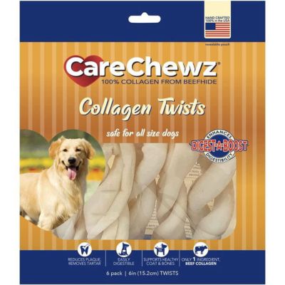 Pet Factory 6-7 in. CareChewz Natural Flavor Collagen Twist Keys Dog Chew Treats, 6 ct.