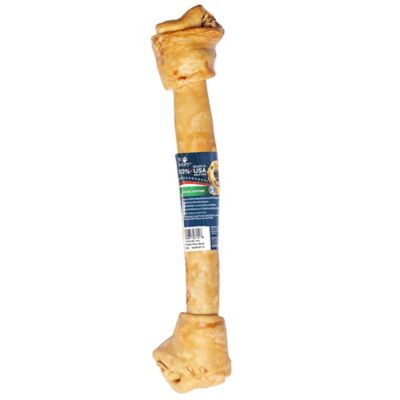 Pet Factory Chicken Flavor Made in USA Beefhide Bone Dog Chew Treat, 15 in.