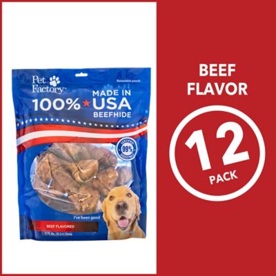 Image showing  6 in. American Beefhide Beef Flavor Bones Dog Chew Treats, 12 ct.