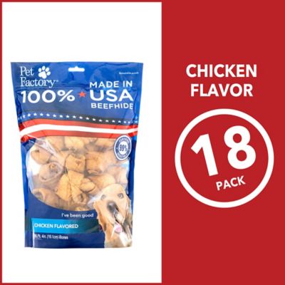 Image showing  American Beefhide 4 in. Chicken Flavor Bone Dog Chew Treats, 18 ct.